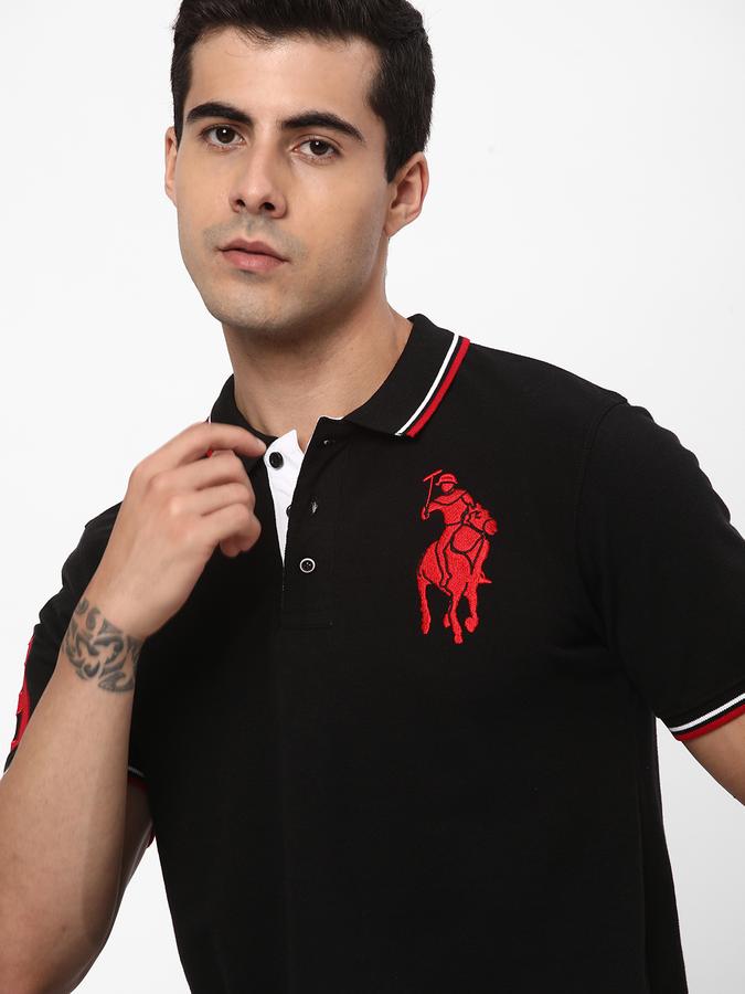 Men Logo Embroidered Regular Fit Polo T-Shirt image number 0