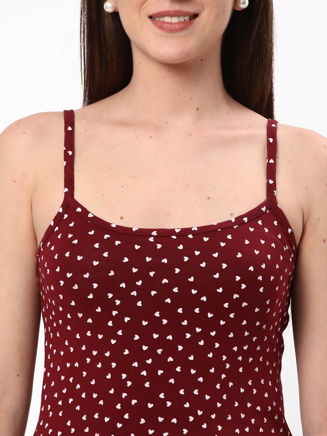 Women Heart Print Camisole image number 3