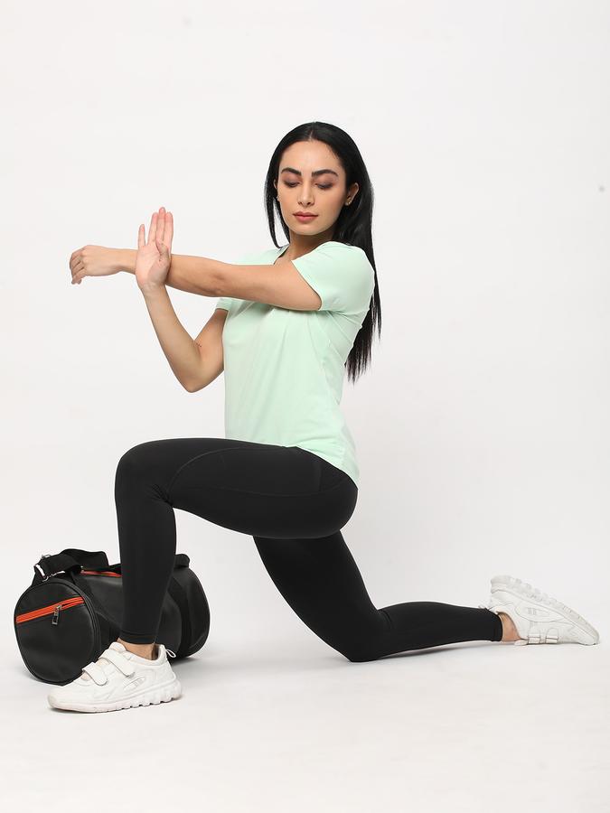 Women Cotton Relaxed Fit V-Neck Solid T-shirt