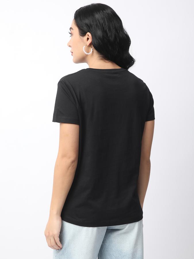 Self Design Women Round Neck T-Shirt image number 2