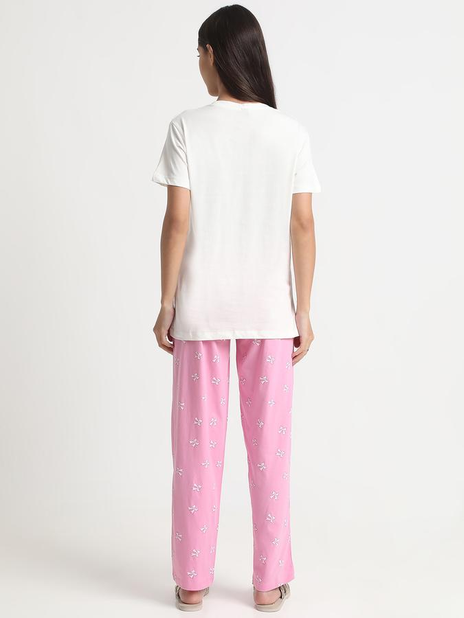 Women Cotton Relaxed Fit Elastic Waist Printed Pajama Pants