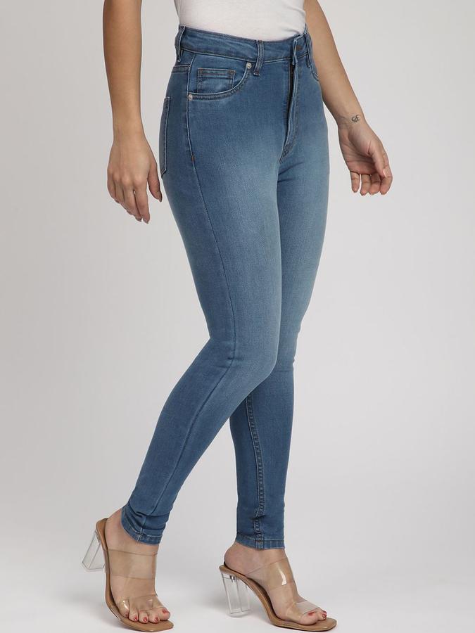 R&B Women Mid Blue Slim Fit Mid-Rise Jeans
