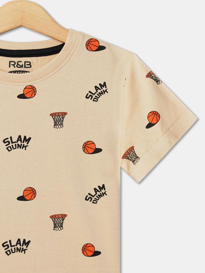 Boys Relaxed Fit Round-Neck T-Shirt image number 2