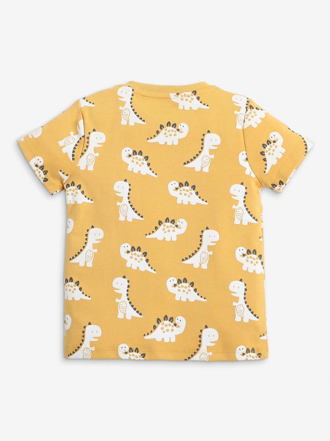 Boy Cartoon Print Shorts & T-Shirt Set image number 3