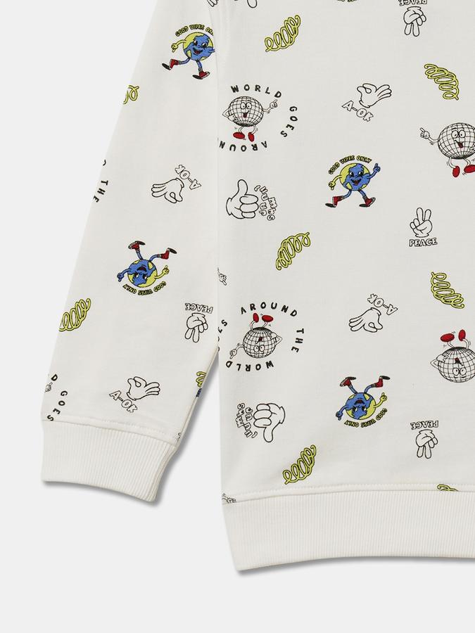 Full Sleeve Graphic Print Boys Sweatshirt image number 3