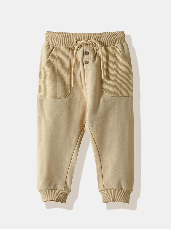 Boys Cotton Embroidered Sweatshirt And Drawstring Joggers Set