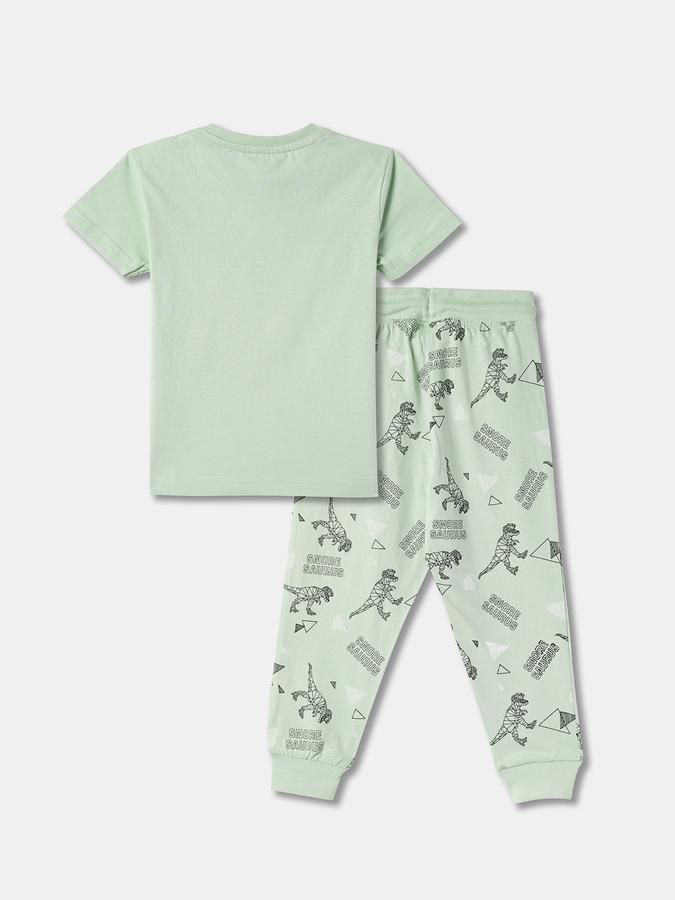 Boy Graphic Print Pants & T-Shirt Set image number 1