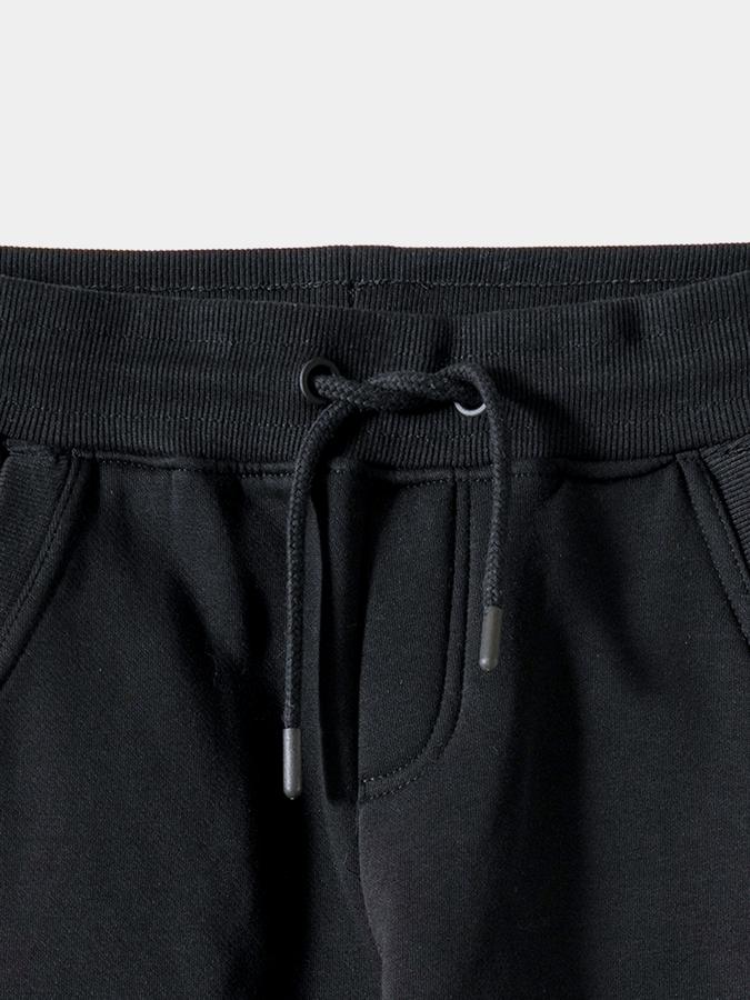 Boys Cotton Tapered Fit Drawstring Waist Cuffed Hem Joggers