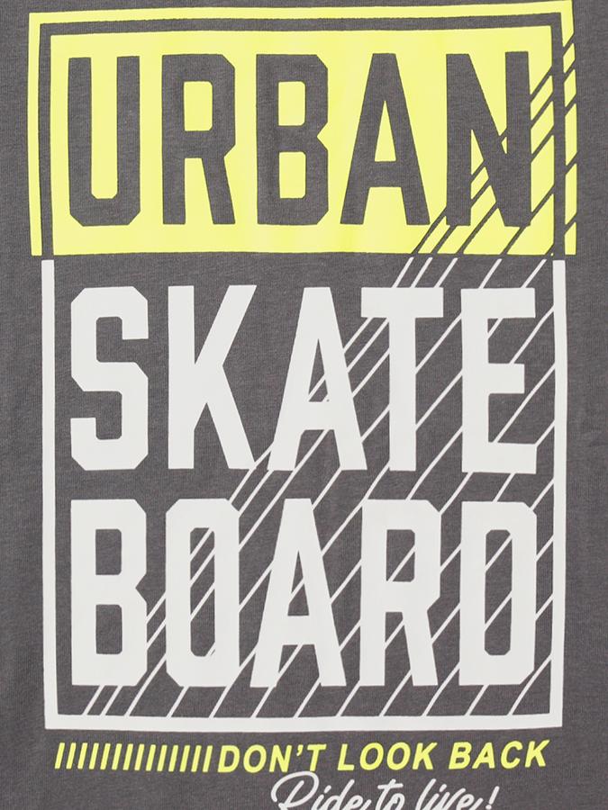 Boys Cotton Relaxed Fit Crew Neck Graphic T-shirt