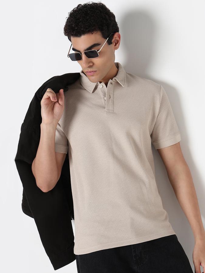 Solid Men Polo Neck T-Shirt 