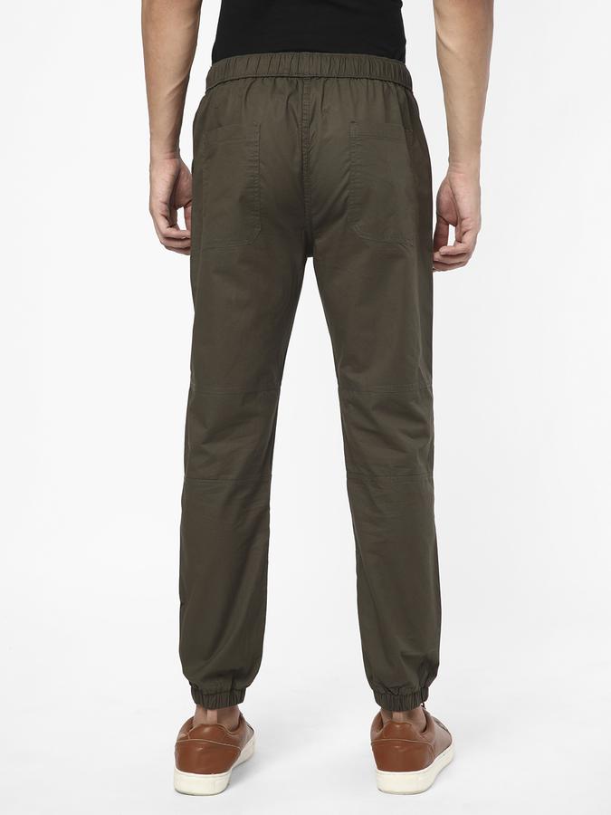 R&B Men Olive Casual Trousers image number 2