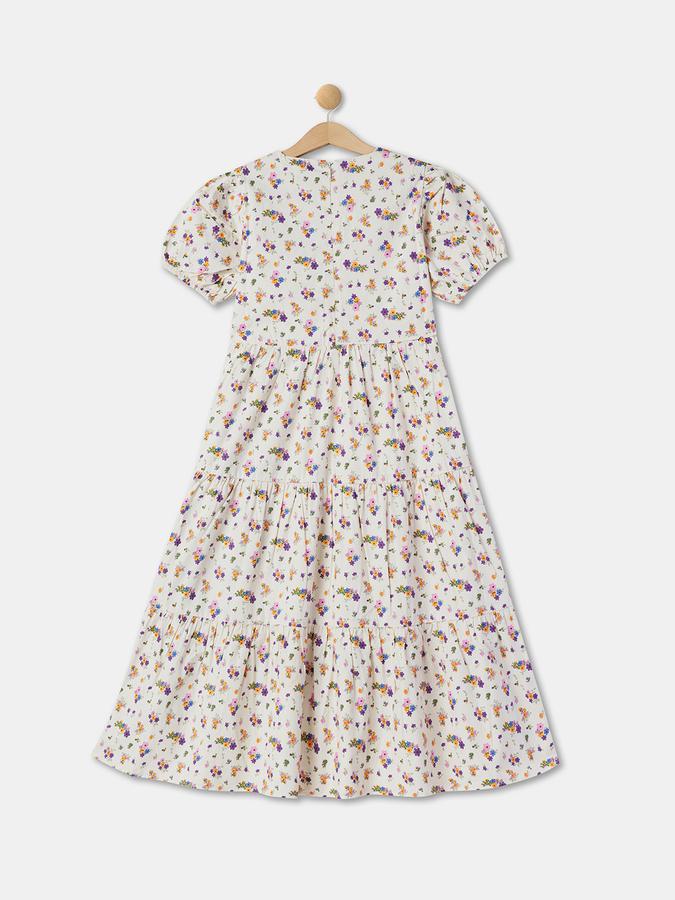R&B Girl's A Line All Over Printed Woven Dress image number 1