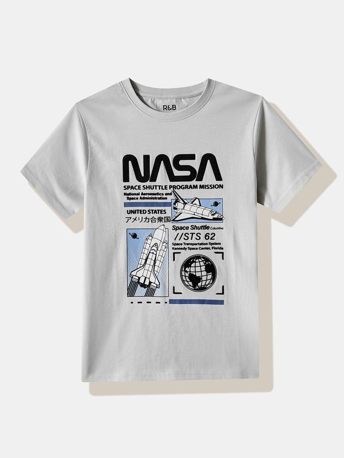 Boys Cotton Regular Fit Crew Neck Graphic T-shirt