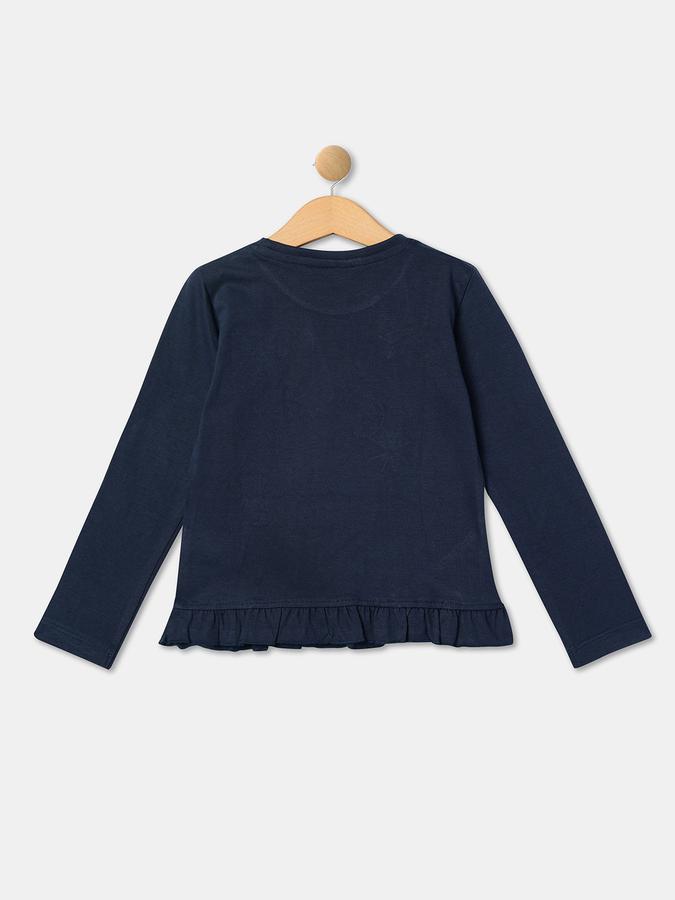 R&B Girl's Round Neck Graphic Knit Top data-index=