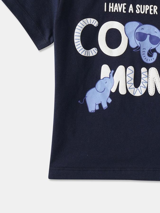 Boys Cotton Regular Fit Crew Neck Graphic T-shirt