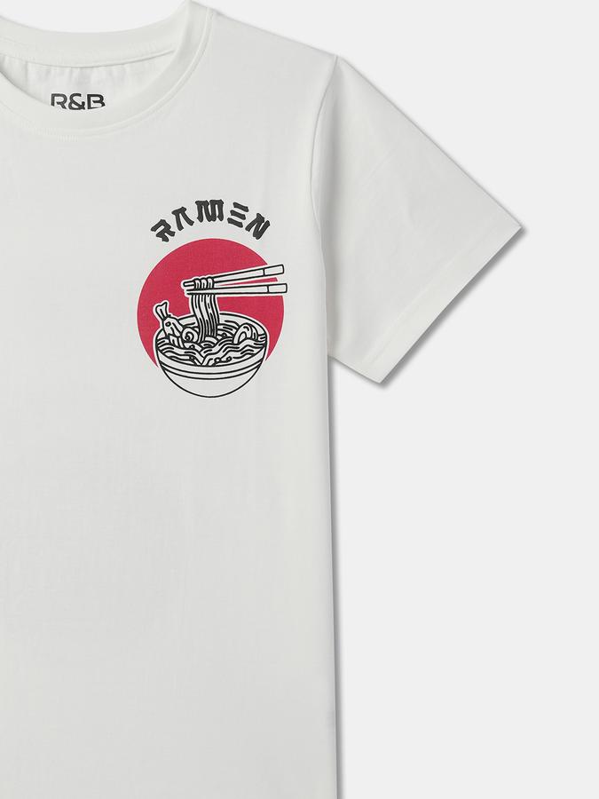Boys Graphic Print Regular Fit Round-Neck T-Shirt image number 2