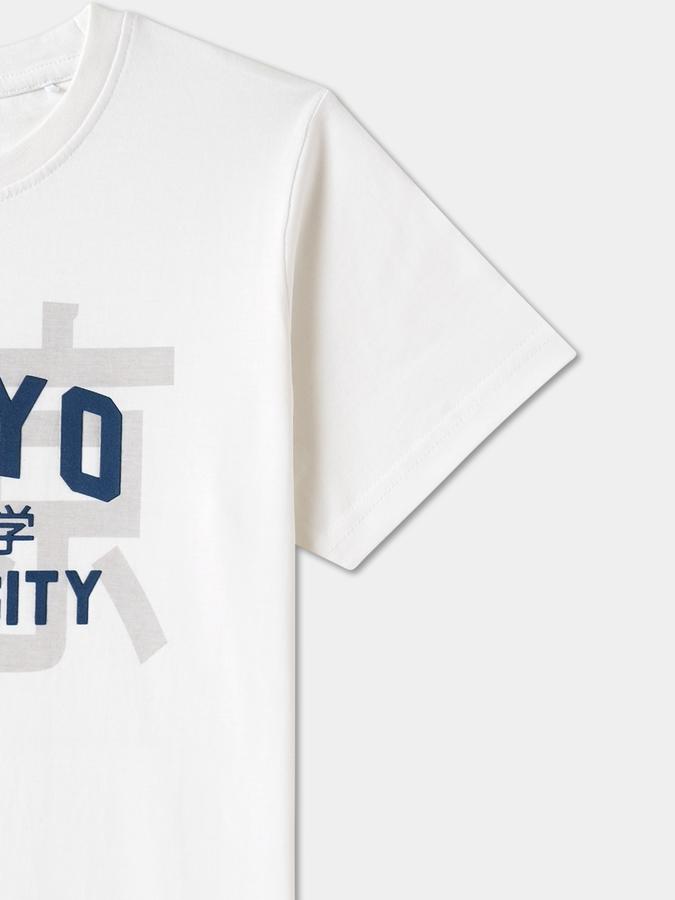 Boys Cotton Regular Fit Crew Neck Graphic T-shirt