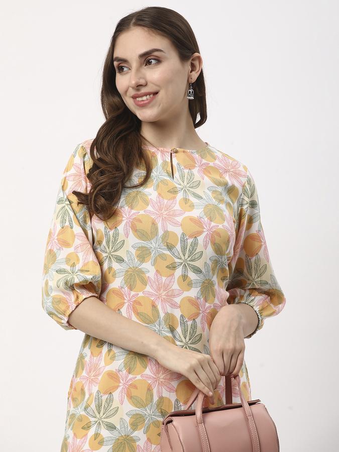 Women Printed Round Neck Kurtas image number 0