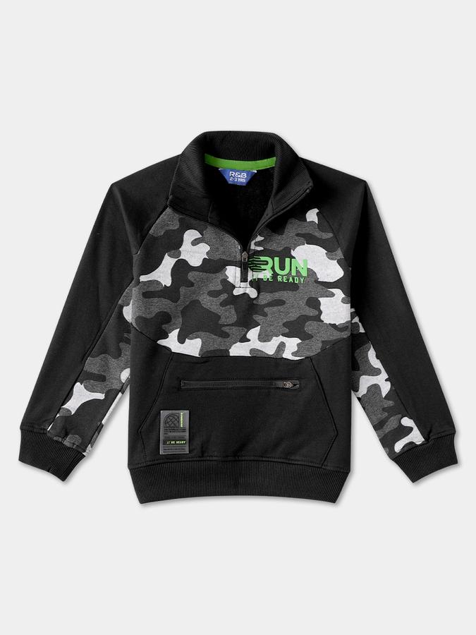 Boys Camouflage Print Relaxed Fit Co-Ord Set image number 2