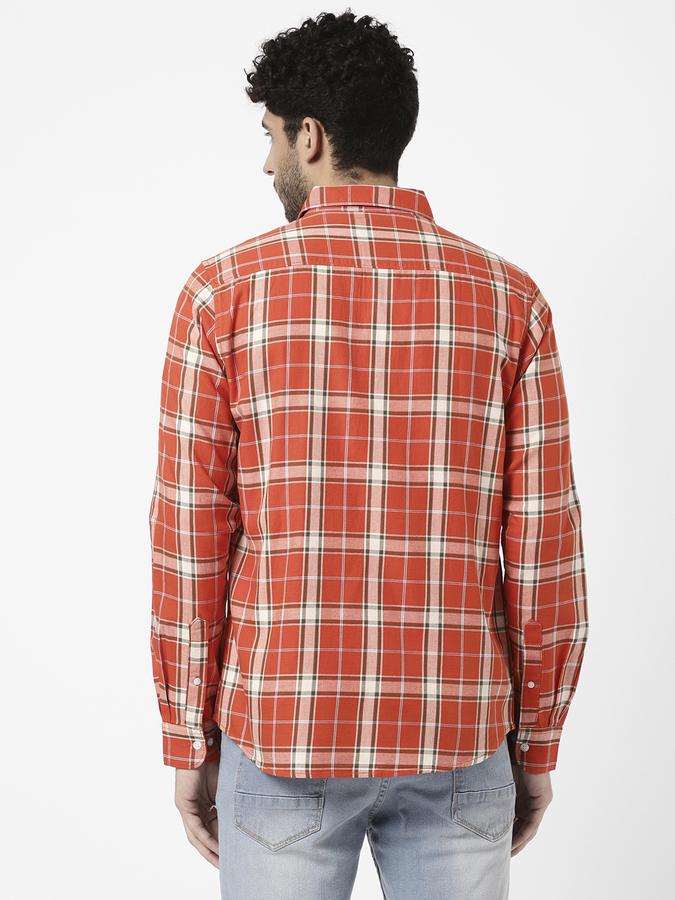 R&B Orange Men Casual Shirts image number 2