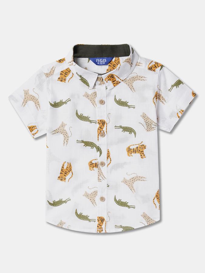 Boys Printed Shirt & Shorts Set image number 2
