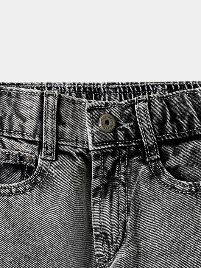 Boys Cotton Regular Fit Mid Rise Clean Hem Jeans