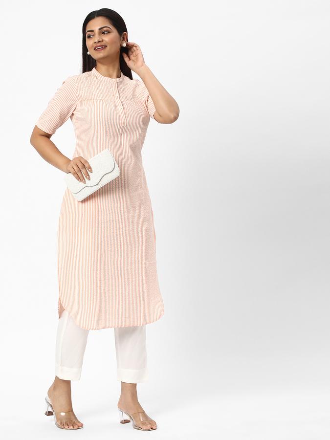 R&B Women Pink Kurtas image number 1