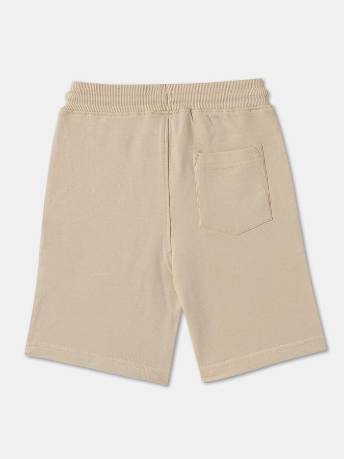 Boys Cotton Relaxed Fit Drawstring Waist Clean Hem Shorts