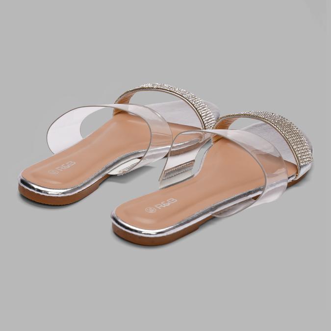 R&B Women's Silver Shimmer Flats image number 3