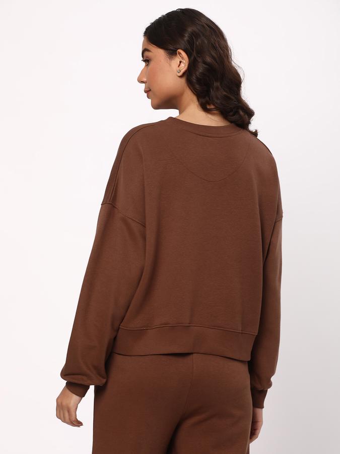Women Typographic Print Round-Neck Sweatshirt image number 2