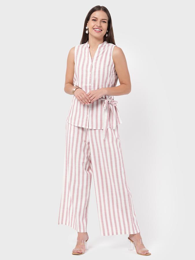 R&B Women's Striped Tie-Up Top image number 1