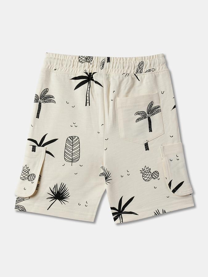 Boys Tropical Print Regular Fit Shorts image number 1