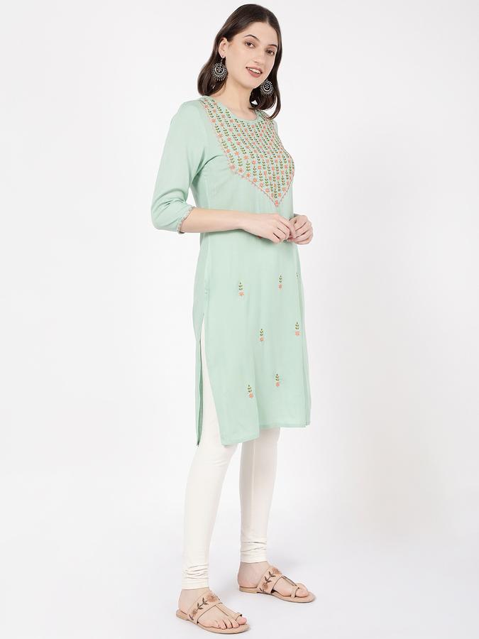 Women Printed Straight Kurta image number 2