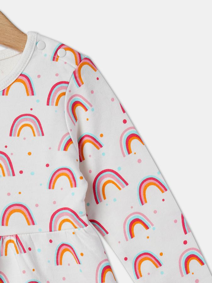 Girls Graphic Print A-Line Dress image number 2