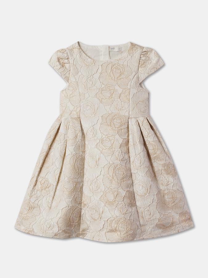Girls Floral Print A-Line Dress