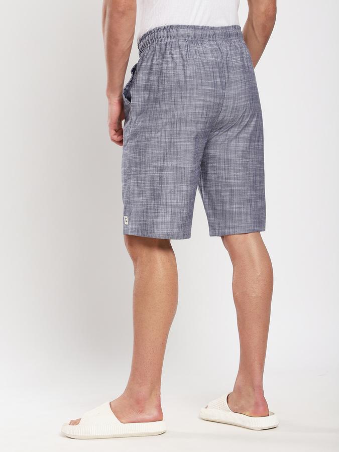 Men Cotton Relaxed Fit Drawstring Solid Sleep Shorts