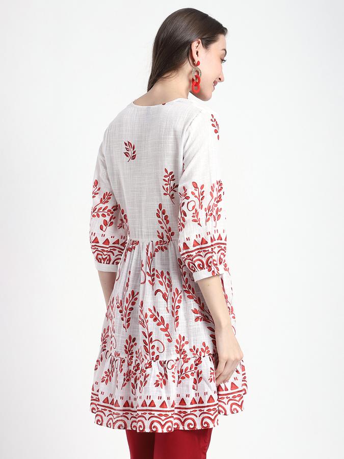 R&B Women Orange Printed Tunic