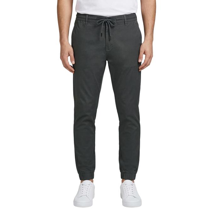 R&B Moss Green Solid Men Regular Fit Trousers