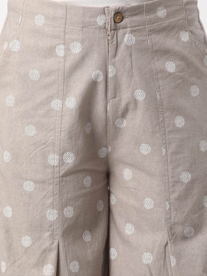 Women Cotton Harem Elasticated Waist Printed Trousers