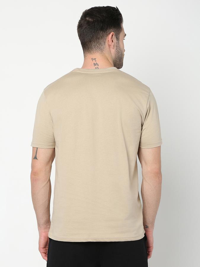 Men Cotton Regular Fit Crew Neck Solid T-shirt