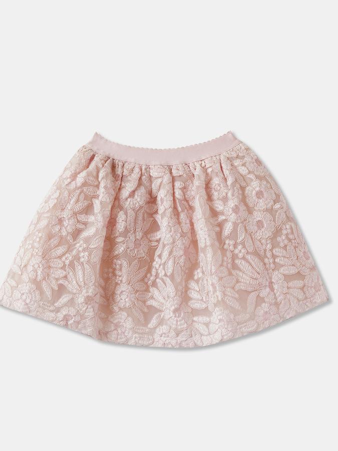 Girls Floral Print Ruffled Sleeve Top and Skirt Set