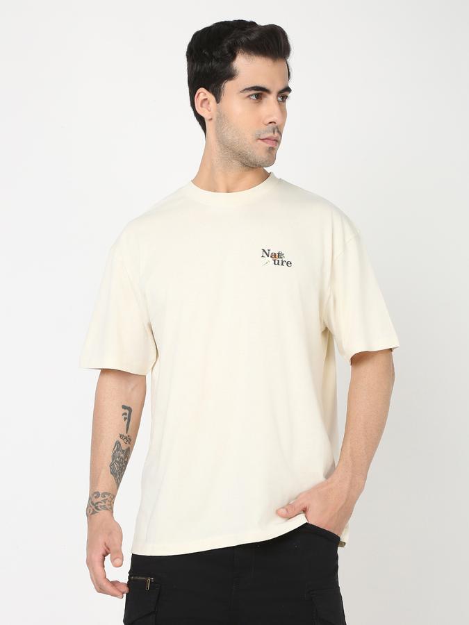 Men Typographic Print Regular Fit Crew-Neck T-Shirt image number 0