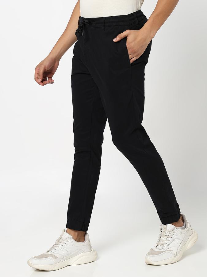 Men Solid Casual Trousers image number 2