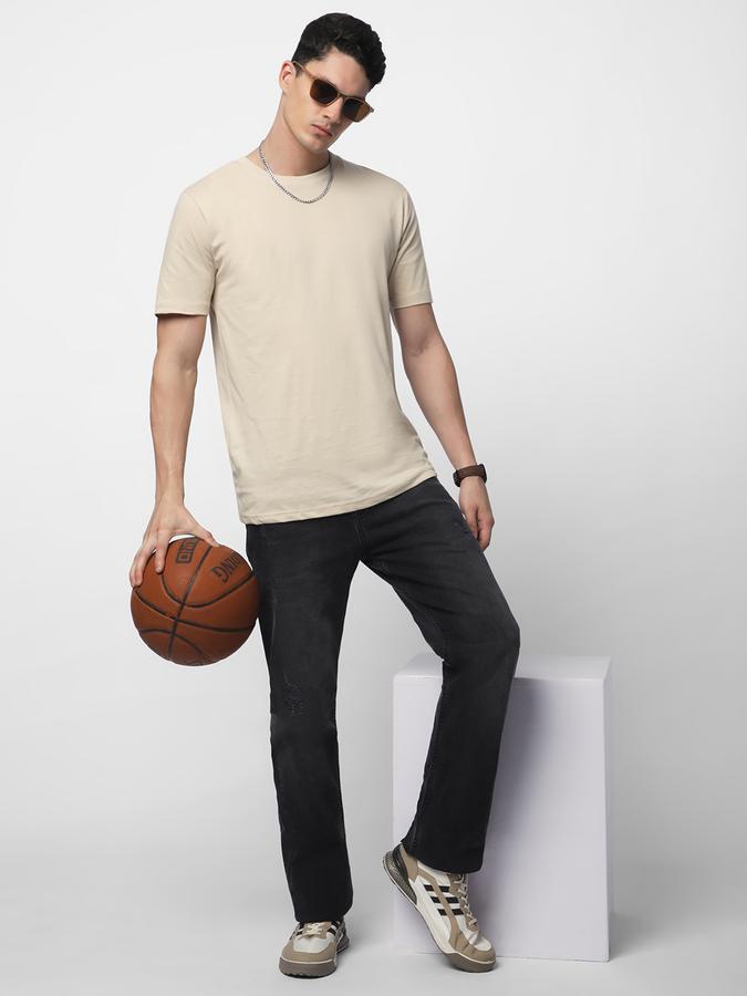 R&B MEN'S Solid T-Shirt with Crew Neck and Short Sleeves image number 1