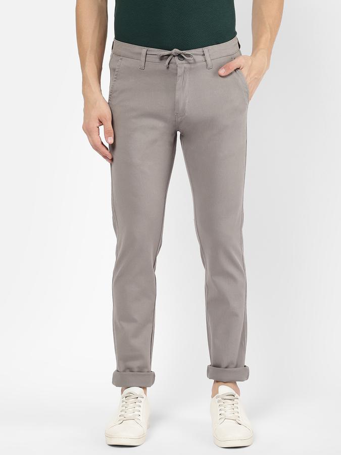 R&B Men Grey Casual Trousers image number 0