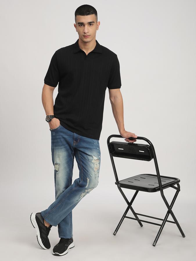 Solid Men Polo Neck T-Shirt image number 1