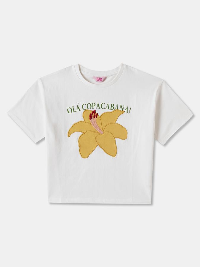 Girls Cotton Regular Fit Crew Neck Graphic T-shirt