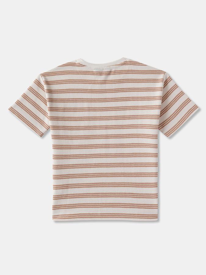 Boys Striped Polycotton Regular T Shirt image number 1