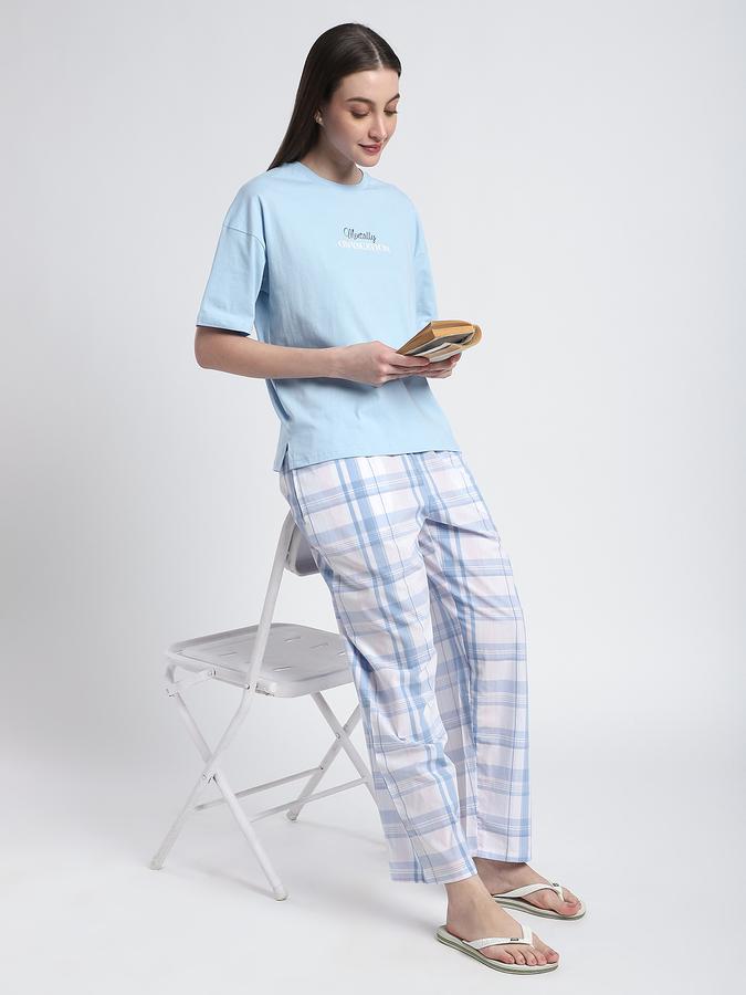 Boys Cotton Regular Fit Crew Neck Printed Sleepwear Set