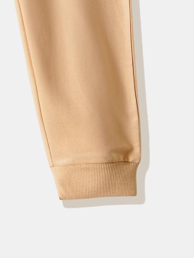 Boys Cotton Regular Fit Drawstring Waist Cuffed Hem Joggers